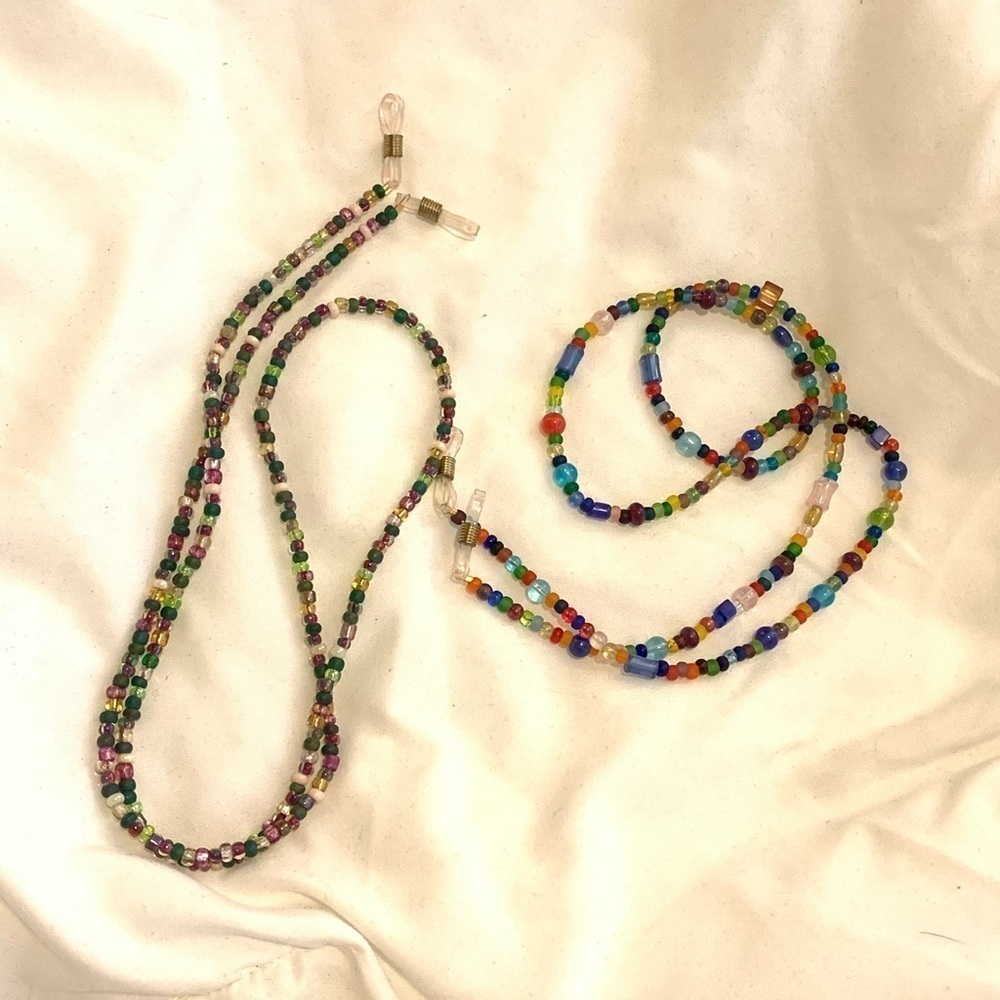 2 Handmade Beaded Glasses Chains